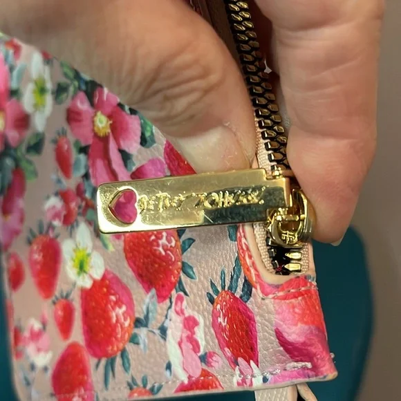 Betsey Johnson Strawberry & Floral Wristlet - Picture 3 of 4